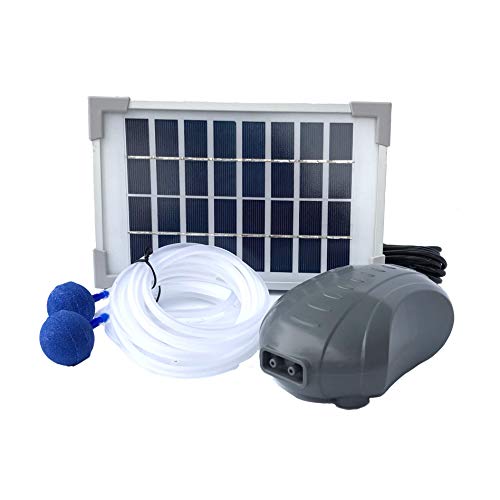 Product Cover AEO Solar Powered Air Pump Kit, Two Airing Stones, 3LPM Air Pump & 2.5W Solar Panel for Fish Pond, Aquaculture, Hydroponics, Bubbleponics