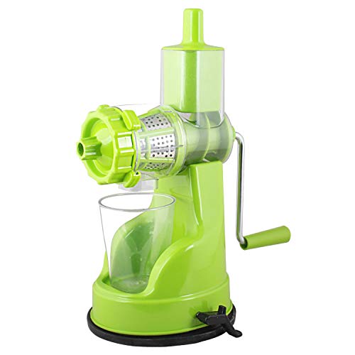 Product Cover Qualimate Hand Juicer for Fruits and Vegetables with Steel Handle Vacuum Locking System (Green)