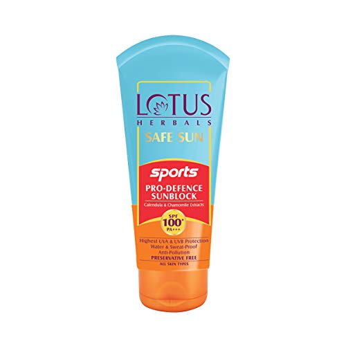 Product Cover Lotus Herbals Safe Sun Sports Pro-Defence Sunblock Spf 100+ Pa+++, 80 g