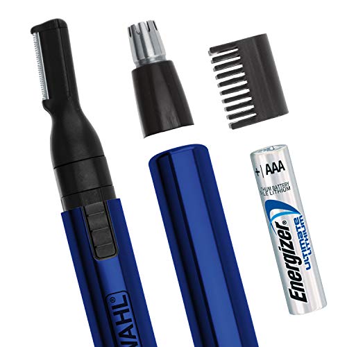 Product Cover Wahl Lithium Two-In-One Pen Detail Trimmer for Nose, Ear, Neckline, Eyebrow, Other Detailing - Blue - By the Brand Used By Professionals - Model 5643-200