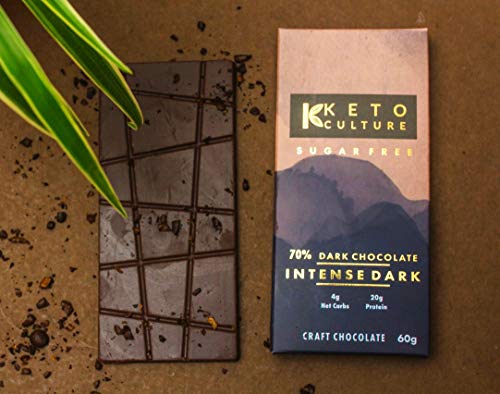 Product Cover Nepenthe Coffee and Chocolates The Keto Culture Sugar-Free Maltitol-Free Intense Dark Chocolate,  60 g