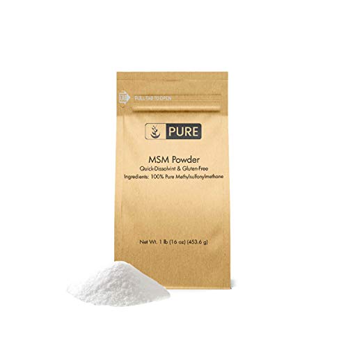 Product Cover Pure Organic Ingredients Methylsulfonylmethane MSM Powder (1 lb, ½ TSP per Serving), 100% Pure, May Support Joint & Connective Tissue Health, Respiratory & Digestive System Support