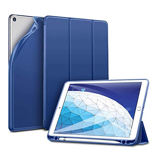 Product Cover ESR Case for iPad Air 3 Case with Pencil Holder, Soft Flexible Rubberized Trifold Smart Case with Pencil Slot Rebound Pencil Series Case Specially Designed for iPad Air 3 10.5