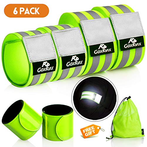 Product Cover GoxRunx 6 Pcs Reflective Bands for Arm/Wrist/Leg, High Visibility Reflective Running Gear Reflectors Armband for Women Men,Safety Reflective Straps Bracelets for Running, Cycling, Walking