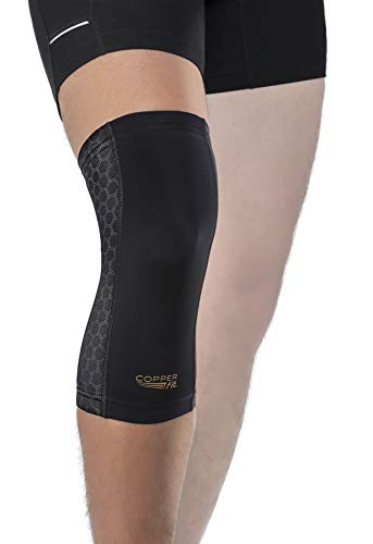 Product Cover Copper Fit Unisex-Adult's Freedom Knee Compression Sleeve, black, Large