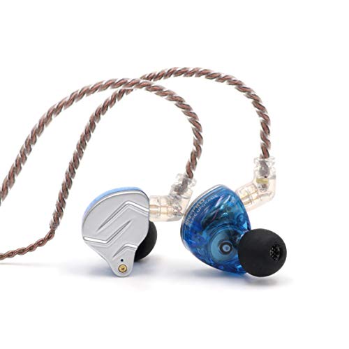 Product Cover Linsoul KZ ZSN Pro Dual Driver 1BA+1DD Hybrid Metal Earphones HiFi in-Ear Monitor with Detachable 2Pin Cable, Zin Alloy Panel (Without Mic, Blue)