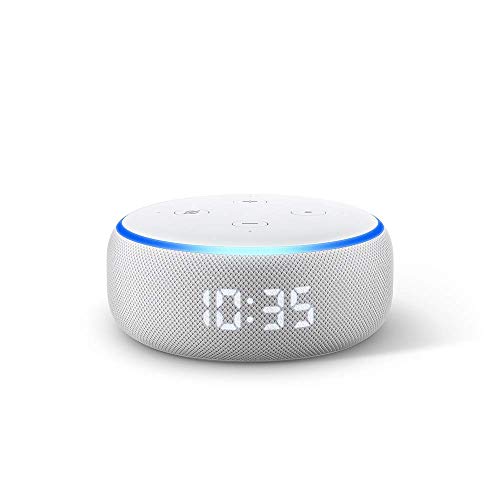Product Cover Echo Dot (3rd Gen) with clock - New and improved smart speaker with Alexa and LED display (White)