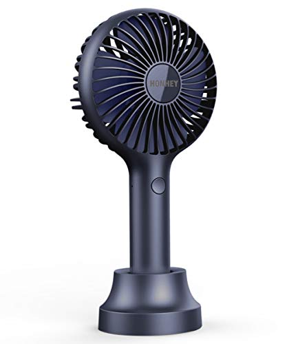 Product Cover HonHey Handheld Fan Portable, Mini Hand Held Fan with USB Rechargeable Battery, 3 Speed Personal Desk Table Fan with Base, 8-12 Hours Operated Handheld Fans for Women Girls Kids Outdoor and Indoor...