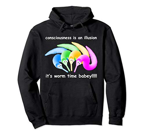 Product Cover Death is Inevitable Hoodie, Magic Worm on a String Meme Pullover Hoodie