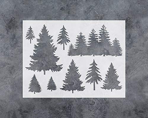 Product Cover GSS Designs Tree Decor Stencil - Large Tree Stencil (12x16 Inch) for Painting & Craft - Window Wall Furniture Fabric Wood Stencils -Reusable Template(SL-031)