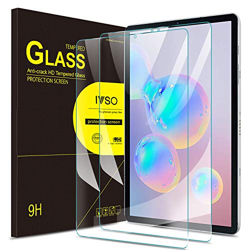 Product Cover IVSO Screen Protector for Samsung Galaxy TAB S6/S5e,No-Bubble HD Clear Tempered Glass Screen Protector for Samsung Galaxy Tab S5e SM-T720 (Wi-Fi) SM-T725 (LTE) SM-T860 10.5 inches 2019 Release Tablet