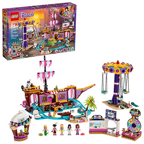 Product Cover LEGO Friends Heartlake City Amusement Pier 41375 Toy Rollercoaster Building Kit with Mini Dolls and Toy Dolphin, Build and Play Set Includes Toy Carousel, Ticket Kiosk and More (1,251 Pieces)