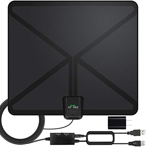 Product Cover HDTV Antenna, 2020 Newest Indoor Amplified Digital TV Antenna 120 Miles Range Signal Booster for 4K Free Local Channels,16.5ft Coax Cable Support All TV's