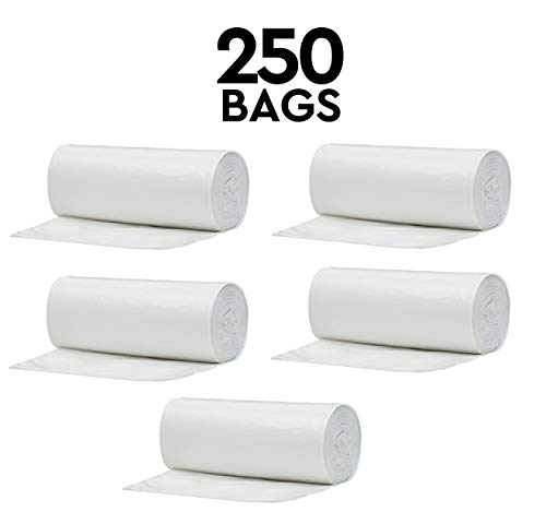 Product Cover Clear 7-10 Gallon Trash Bags, 250 Bulk Pack - Medium Size Garbage Bin Liners for Office, Bedroom and Kitchen Wastebasket Cans - by Executive Collection