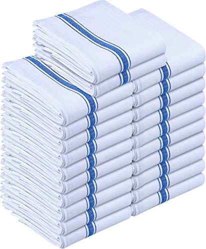 Product Cover Utopia Towels 24 Pack Dish Towels, 15 x 25 Inches Ultra Soft Cotton Dish Cloths, Blue