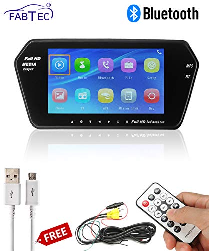 Product Cover FABTEC Car 7 Inch Full HD LCD Mirror Link Bluetooth Screen with USB,Memory Card & Free USB Data Cable