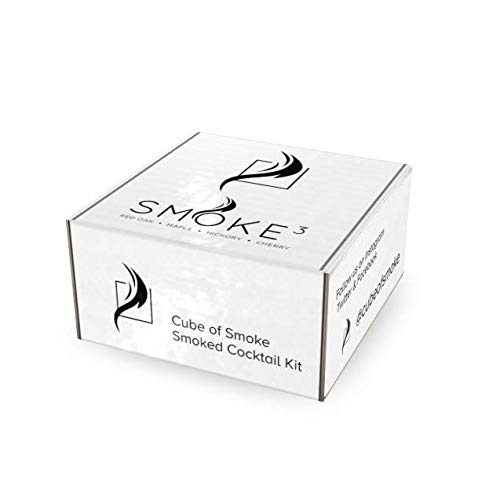 Product Cover Cube of Smoke - Smoked Cocktail Kit, Four Hardwood Cubes, Classic Cocktail Recipe Book