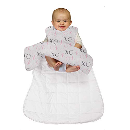 Product Cover Gunamuna gunaPOD Sack Liteweight Luxury BambooViscose/Baby Sleeping Bag, Grey Pink, 18-24 Months