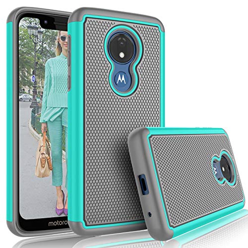Product Cover Moto G7 Play Case, T-Mobile Revvlry/Moto G7 Optimo (XT1952DL) Cute Case, Tekcoo [Tmajor] Shock Absorbing [Turquoise] Rubber Silicone Plastic Scratch Resistant Bumper Sturdy Hard Phone Cases Cover
