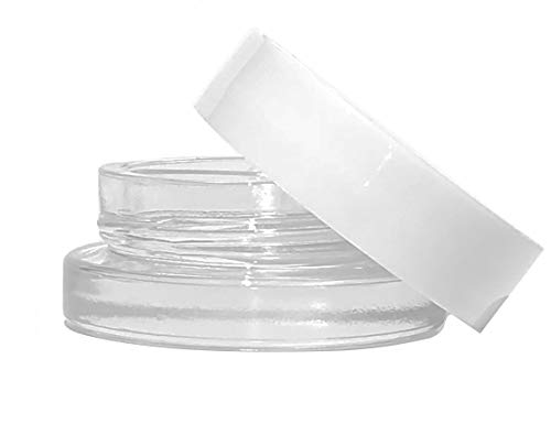 Product Cover 7ml Glass Jars with White Lids (90-Pack) Lip Balm - Concentrate Containers - homemade