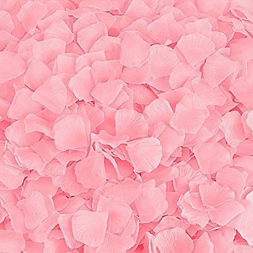 Product Cover BESKIT 3000 Pieces Silk Rose Petals Artificial Flower Petals for Valentine Day Wedding Flower Decoration (Pink)