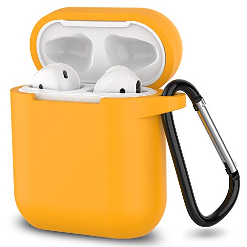 Product Cover AirPods Case,SATLITOG Protective Silicone Cover Compatible with Apple AirPods 2 and 1(Not for Wireless Charging Case)(Orange)