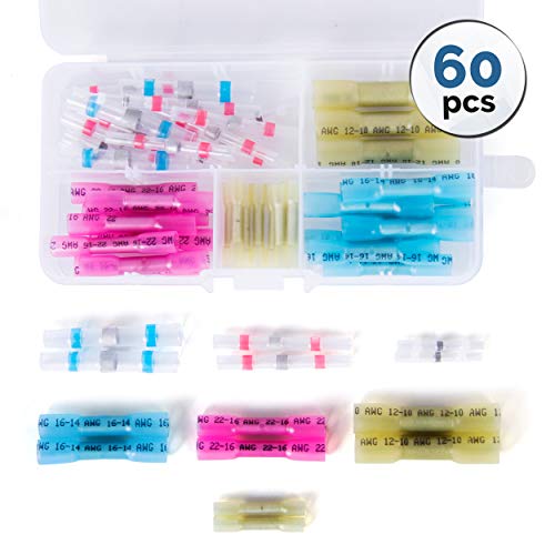 Product Cover 60 PCS Heat Shrink Butt Connectors/Waterproof Solder Wire Connectors set by Smarchy - (35 PCS Heat Shrink Connectors & 25 PCS Solder Seal Wire Connectors)