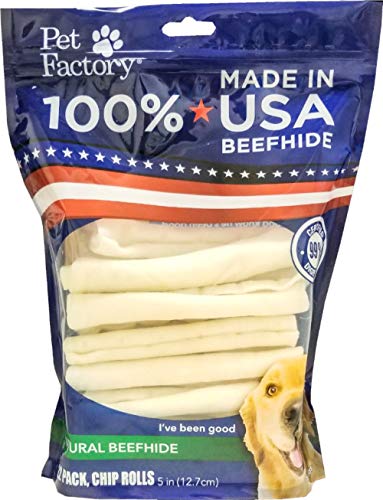 Product Cover Pet Factory 78704 Beefhide | Dog Chews, 99% Digestive, Rawhides to Keep Dogs Busy While Enjoying, 100% Natural Flavored Rolls, Pack of 22 in 5
