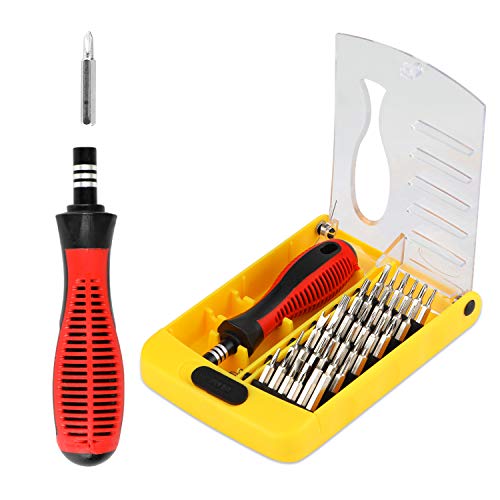 Product Cover Apsung 37 in 1 Precision Screwdriver Set with Slotted, Phillips, Torx& More Bits, Non-Slip Magnetic Electronics Tool Kit for Repair iPhone, Android, Computer, Laptop, Watch, Glasses, PC etc