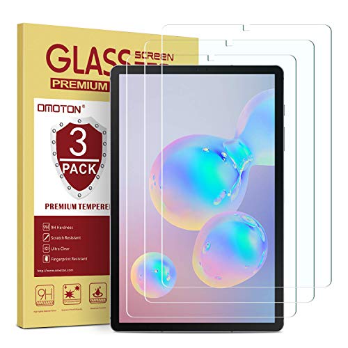 Product Cover OMOTON [3 Pack] Screen Protector for Samsung Galaxy Tab S6 / Tab S5e 10.5 inch - Tempered Glass/Scratch Resistant