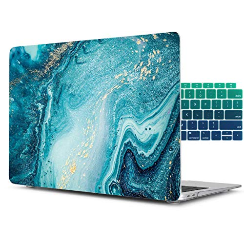 Product Cover Dongke for MacBook Air 11 Inch Case, Hard Case Shell Cover with Keyboard Cover for MacBook Air 11 A1370 A1465 - Abstract Ocean