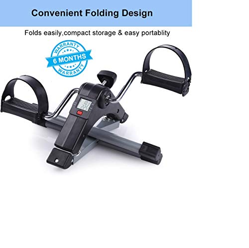 Product Cover Ozoy Fitness Cycle - Foot Pedal Exerciser - Foldable Portable Foot, Hand, Arm, Leg Exercise Pedaling Machine - Folding Mini Stationary Bike Pedaler, Fitness Rehab Gym Equipment for Seniors, Digital