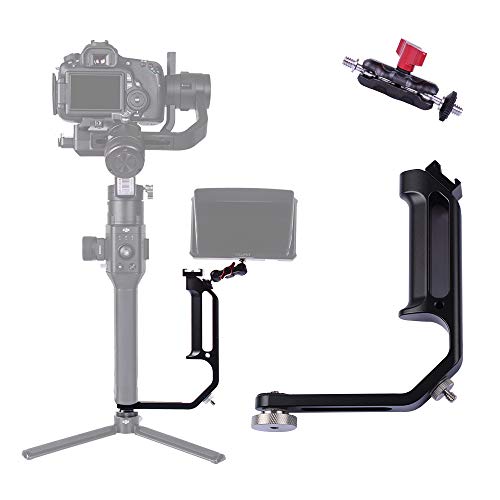 Product Cover DF DIGITALFOTO Universal L Bracket Handle Gimbal Accessories,Mounting Monitor/Microphone with Bean Grip Compatible with DJI Ronin S,Zhiyun Crane V2/M/2,Moza Air 2,Feiyutech AK2000/4000 and More Gimbal