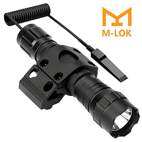 Product Cover Fyland Tactical Flashlight, 1200Lumens Waterproof LED Flashlight with M-lok Rails Mount Included Rechargeable Batteries, Small Flashlight for Outdoor Hiking Camping