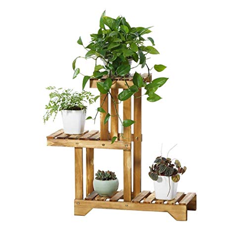 Product Cover Sharpex Decorative Solid Wood Multi-Layer Wooden Plant Stand for Home & Garden, Indoor & Outdoor Plant Stand - Brown (66 X 50 X 25 cm)