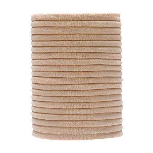 Product Cover inSowni 50 Pack Super Soft Stretchy DIY Solid Nylon Headbands Baby Hair Bands One Size Fits All (Khaki)