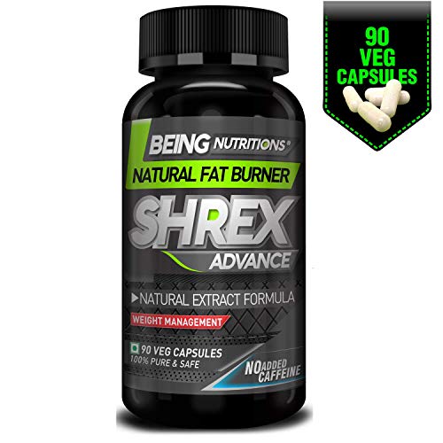 Product Cover Being Nutritions - SHREX ADVANCE - (No Added Caffeine) Fat Burner with Green Tea + Garcinia Cambogia + Grape Fruit + Chromium (90 Veg Capsules)
