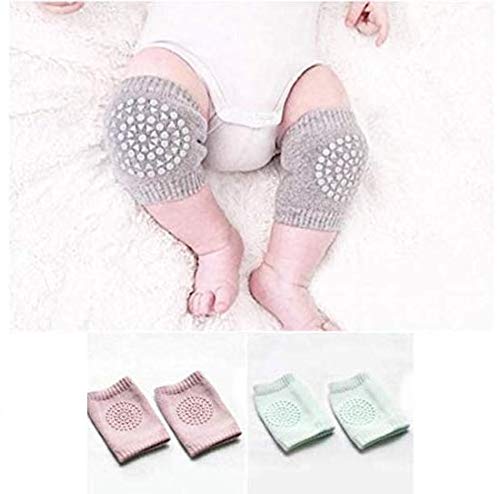Product Cover SHOPPOWORLD Baby Knee Pads for Crawling, Anti-Slip Padded Stretchable Elastic Cotton Soft Breathable Comfortable Knee Cap Elbow Safety Protector (Set of 2 Pairs)(Multi Color)