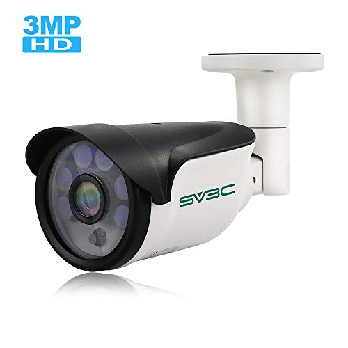 Product Cover POE Camera, SV3C 3Megapixels POE IP Security Surveillance Camera Outdoor, IR Night Vision 65-100ft, H.265 Video Compression, IP66 Waterproof, Smart Motion Detection, Onvif Compatible(Series A)