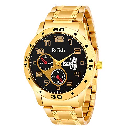 Product Cover Relish Golden Chain Analog Wrist Watch for Mens
