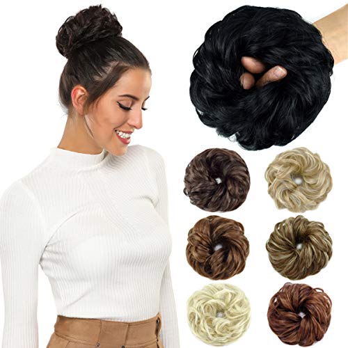 Product Cover ROSEBUD Hair Bun Extensions Messy Synthetic Chignon Hairpiece Easy Bun Hair Pieces for Women Hair Updos