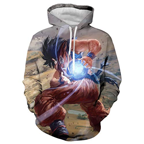Product Cover CHENMA Men Dragon Ball Z 3D Print Pullover Hoodie Sweatshirt with Front Pocket