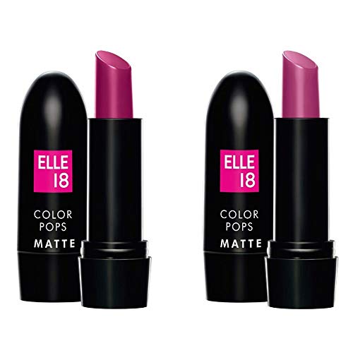 Product Cover Elle 18 Color Pop Matte Grape Riot and Berry Bestie Lip Colour (4.3 g) -Combo Set of 2