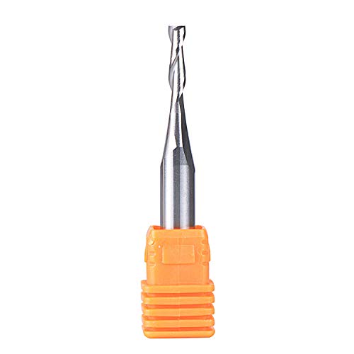 Product Cover SpeTool Spiral Router Bits with Up Cut 1/8 inch Cutting Diameter, 1/4 inch Shank HRC55 Solid Carbide End Mill for Wood Cut, Carving