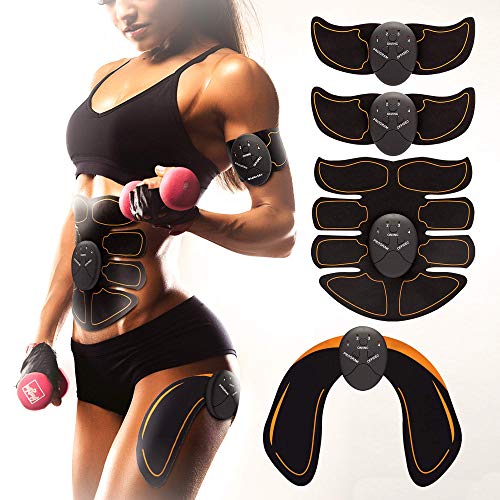 Product Cover Bon-Su Muscle Toner - Abdominal Toning Belt Fit for Body Arm - Abs Trainer Muscle Toner - Muscle Stimulator - Electrical Muscle Stimulation Abs Stimulator at Home Office Gymnasium or Gym