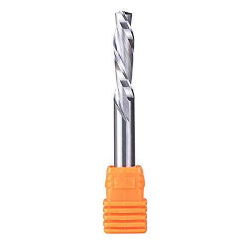 Product Cover SpeTool Spiral Router Bits with Down Cut 1/4 inch Cutting Diameter, 1/4 inch Shank HRC55 Solid Carbide CNC End Mill for Wood Cut, Carving