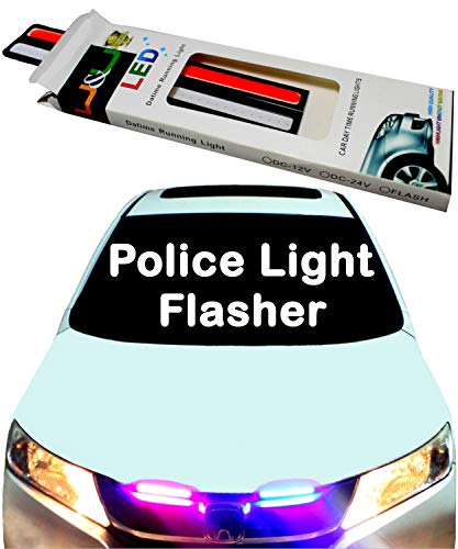 Product Cover U & U Unique Utilities 12V Red/Blue Car Bike Police Light Flasher Exterior Accessory