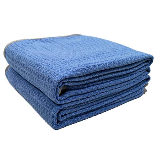 Product Cover Polyte Quick Dry Lint Free Microfiber Sports and Fitness Towel (12x40, 2 Pack, Waffle)