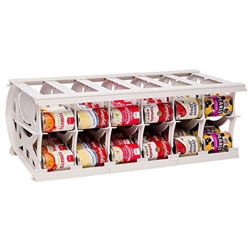 Product Cover Shelf Reliance Pantry Can Organizers - Customizable Can Lengths - First In First Out Rotation - Designed for Canned Goods for Cupboard, Pantry and Cabinet - Food Storage - Made in USA - Up to 60 Cans