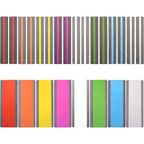 Product Cover 24 Pack Reading Guide Strips Highlighter Colored Overlays Bookmark Read Strips Assorted Colors Strips for Children,Teacher, Dyslexia People(8 Colors)